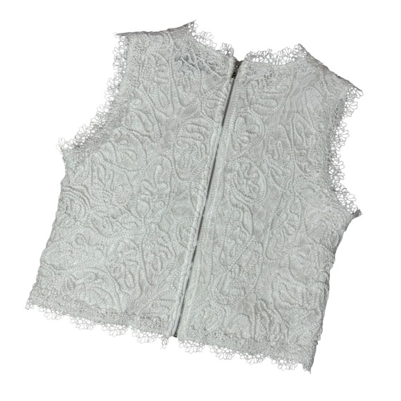 Chicwish White Lace Elegant Feminine Sleeveless Crop Top XXL - Picture 8 of 14